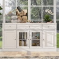 thumbnail image 2 of Timechee 104.3"x82.3" Complete Entertainment Wall Unit White TV Stand Display White - TV Stand Only, 2 of 5
