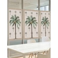 thumbnail image 4 of Palm Tree Window Privacy Film, Green Tropical Plants Ocean Brown Bottom Frosted Glass Window Clings Static Cling UV Heat Blocking Reusable Door Sticker for Bathroom 23.6 x 78.7 Inch, 4 of 9
