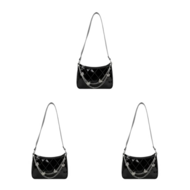 Guardoinrt Sac à Main à la Mode et Polyvalent Compact et Portable Robuste et Durable pour Femmes Cadeaux Noir 3Ensemble