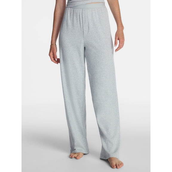 No Boundaries Cotton Stretch Ribbed Boxer Pants, Women's XS-XXXL