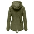 thumbnail image 7 of pxiakgy women plus size winter overcoat women's jacket thick outwear lined hooded coat warm trench women's coat army green s, 7 of 7