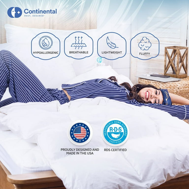 Continental Bedding Serenity 700 Fill Power Goose Down Summer Weight Comforter Queen Size Walmart
