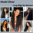 thumbnail image 7 of Creamily 22" Curly Wigs for women 180 Density Human Hair Wigs Long Body Wave Wigs Brazilian Curly Headband Wigs, 7 of 7