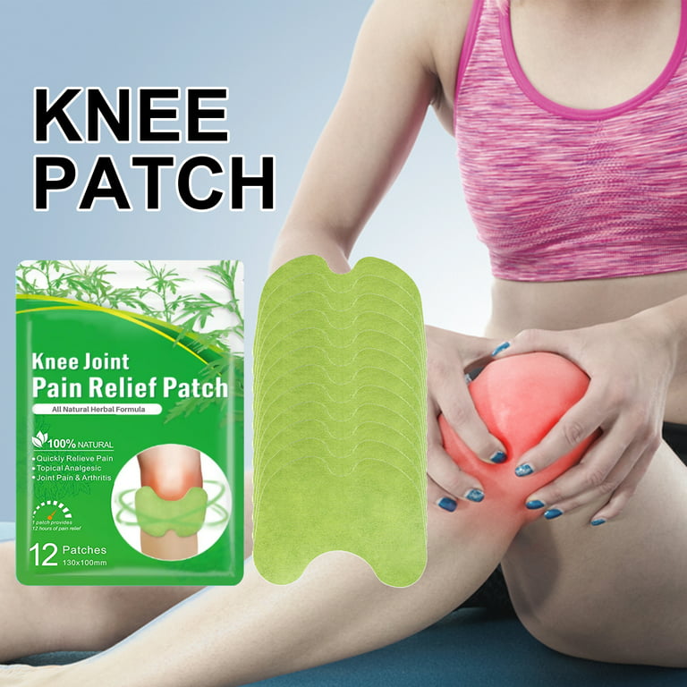 Flexiknee Natural Knee Pain Patch, Flexiknee Knee Joint Pain Relief Patchs  - Herbal Knee Patches for Pain Relief (12Pcs)