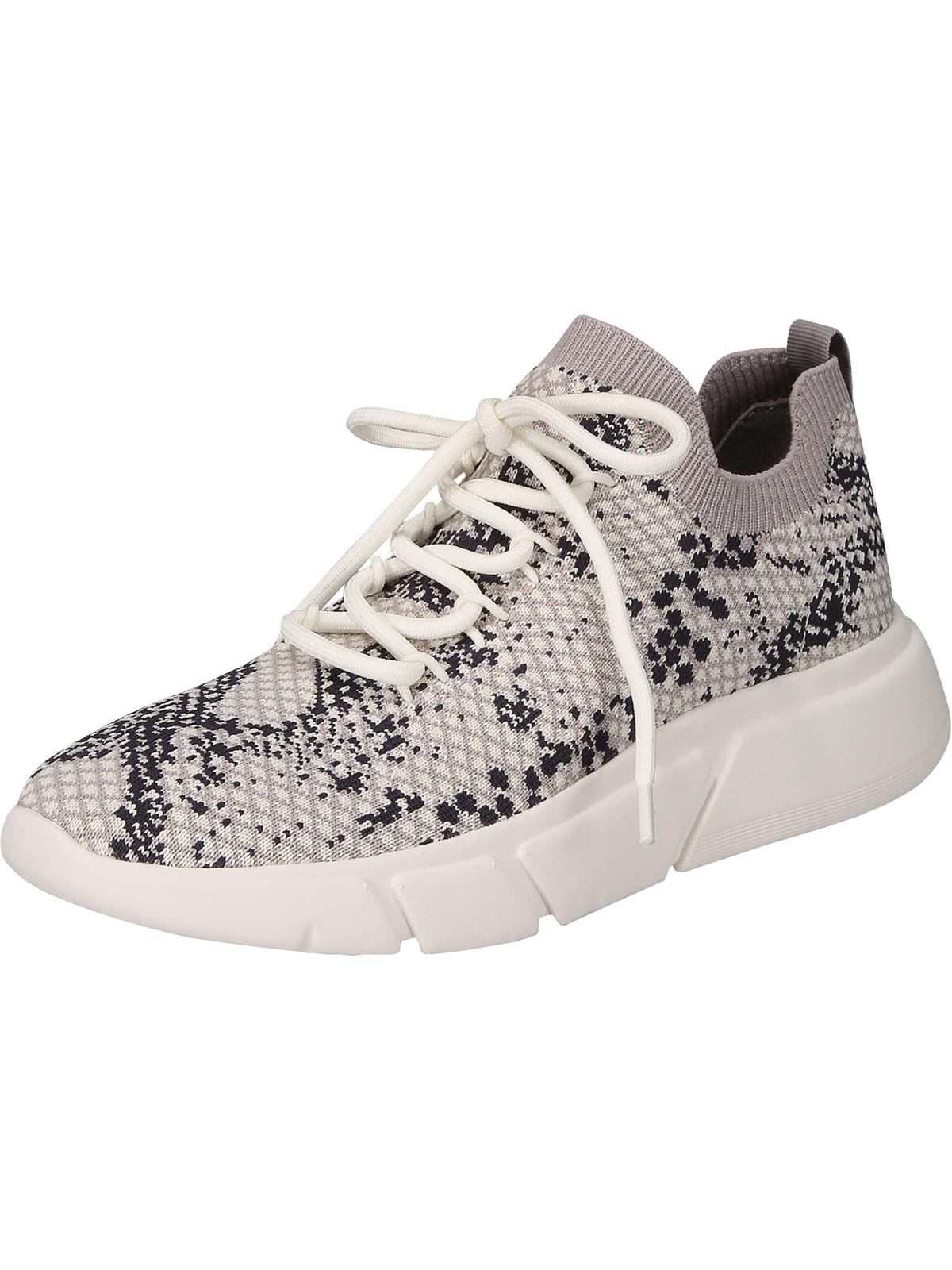 ALDO Womens Gray 0.5 Platform Knit Padded Breathable Ambla Round Toe Wedge Lace-Up Athletic Sneakers 7.5