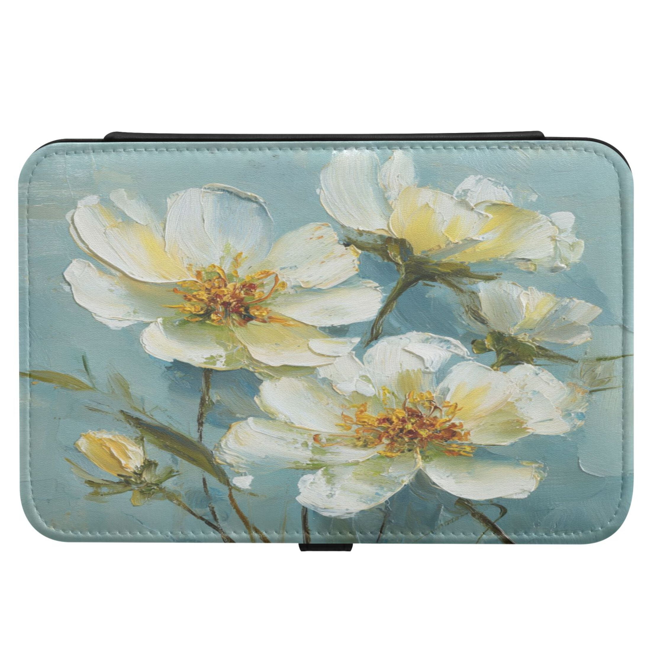 Leather Jewelry Box Travel Jewelry Storage Earrings Necklace Bracelet Watch Brooch Storage Flowers Beautiful