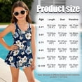 thumbnail image 5 of DISNIMO Girls Swimsuits Floral Print One Piece U Neck Swimwear Skirted Sleeveless Bathing Suit for Kids Girls Hawaiian Summer Swim Dress, 5 of 8