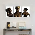 thumbnail image 4 of Hieng Canvas Wall Art Painting African Woman Pictures Modern Gold Black Woman Holding Gold Jewelry Posters Prints Artwork Home Decor for Living Room Bedroom Office Unframed, 4 of 6