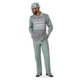thumbnail image 1 of Montique Men's 2 Piece Long Sleeve Walking Suit Striped Detail in Green - 2006, 1 of 2