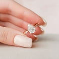 thumbnail image 3 of SOLITAIRE JEWELS 2.5CT Pear Cut Twig Moissanite Diamond Engagement Ring Solid 10K Rose Gold, 3 of 5