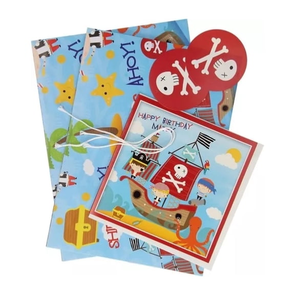 Pirate Birthday Gift Wrap Sheets (Pack of 5)