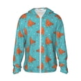 thumbnail image 1 of Balery Funny Chicken Sudadera ligera de manga larga con capucha y protección solar UPF 50+ para hombre y mujer, ideal para pesca y running-Small, 1 of 7