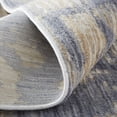 thumbnail image 4 of HomeRoots 514161 10 x 13 ft. Tan Ivory & Blue Abstract Power Loom Distressed Rectangle Area Rug, 4 of 8
