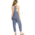thumbnail image 3 of Wasabi & Mint Women's Comfy Lounge Cropped Jumpsuit (Slate Navy, S), 3 of 5