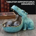 thumbnail image 6 of Hippo Candy Dish, Key Bowl for Hallways, Large Mouth Resin Hippo Funny Candy Dish, Multi-Functional Decorative Bowl for Remote Controls, Keys, Cell Phones, Watches and Candies, 6 of 8