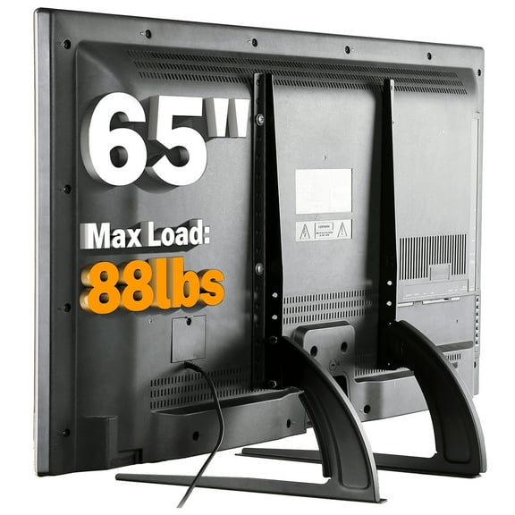 RTVR Table Top Universal TV Stand for 27-65 inch LCD LED Flat or Curved Screen TVs