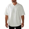 thumbnail image 2 of UAMVSH Big and Tall T Shirts for Men Breathable V Neck Short Sleeve Tops Oversized Casual Textured Summer Tees Beach Vacation Outifts, 2 of 5