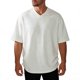 thumbnail image 2 of Camiseta de Manga Corta Color Sólido Casual Suelto Transpirable Cuello en V Top para Hombres, 2 of 5
