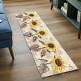 thumbnail image 4 of Sunflower Vintage 2x6 Kitchen Runner Rug, Farmhouse Botanical Floral Butterfly Non-Skid Rubber Backing Large Rectangle Rugs - Living Room Bedroom Home Office, Indoor Floor Mat Carpets Washable Rug, 4 of 9