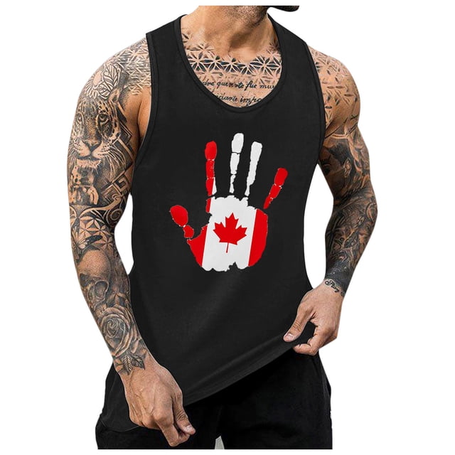 Ramiter Men's Gym Tank Tops Loose Fit Cotton Tank Tops Black,M