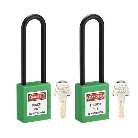 Lockout Tagout Locks 3 Inch Shackle Key Alike Safety Padlock Plastic ...