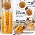 thumbnail image 2 of Glass Jar With Lid Ball Cork Glass Jar Food Storage Container Glass Canisters Decorative Organizer Bottle Canister Jar With Ball Wooden Lids For Grains, Nuts Spices Candies Cookies, Set of 3, 2 of 5
