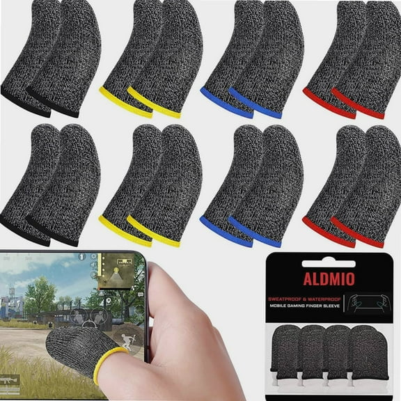 Gaming Finger Sleeve, 32 Pieces Sweatproof & Waterproof Thumb Sleeves Compatible with Android and iOS Mobile Phone Games, for Rules of Survival, PUBG