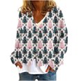 thumbnail image 2 of Chaqueta informal de manga larga sin capucha para mujer, cárdigan estampado a la moda, chaqueta informal de moda, camiseta de manga larga con cuello en V, chaqueta informal de manga larga con capucha,, 2 of 5