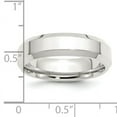 thumbnail image 3 of Sterling Silver Rhodium-plated 6mm Bevel Edge Size 8.5 Band Q-QBEC060RH-8.5, 3 of 3