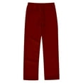 thumbnail image 5 of CAICJ98 Girls Uniform Pants Sweatpants Joggers Pants Preppy Clothes for Girls School Dress Pants (Wine,7-8 Years), 5 of 6
