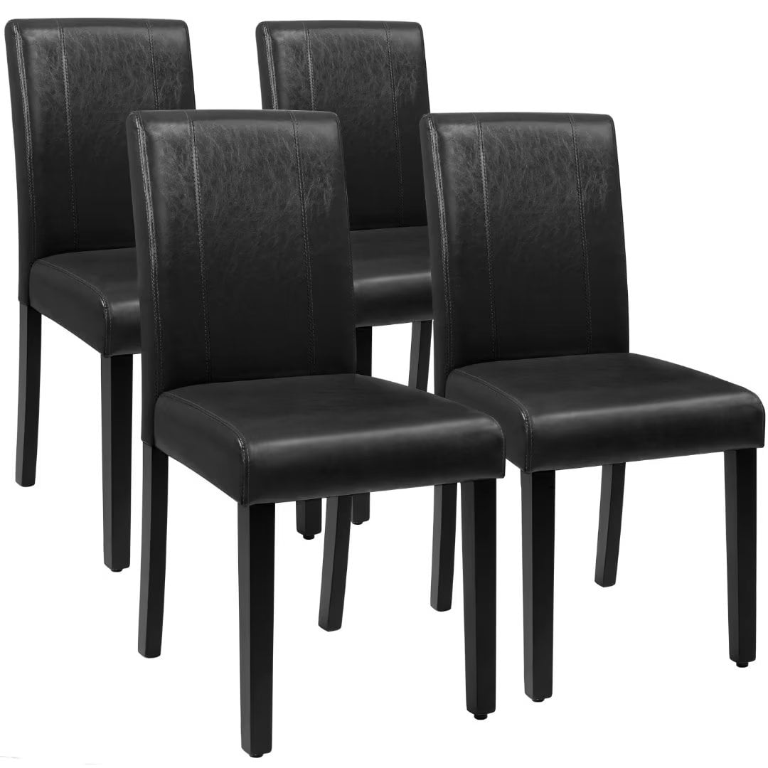 Vineego 4Piece Dining Chairs,Side PU Cushion Chairs with Waterproof
