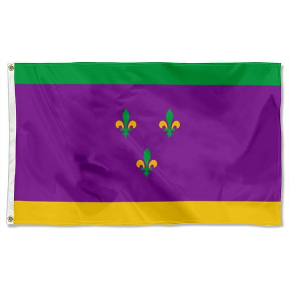 New Orleans Mardi Gras Flags Polyester 3x5 FT banner