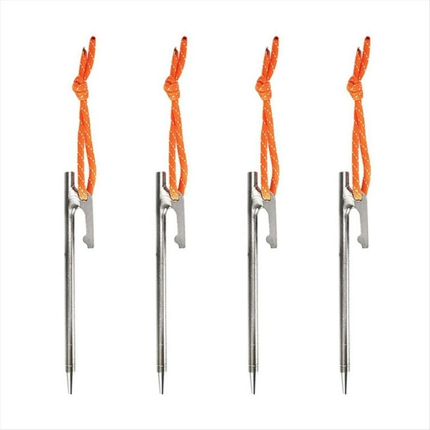 Estacas de Aleación de Titanio para Carpas, Clavos para Carpas de Camping, Clavos Fijos para Acampar Al Aire Libre, Resistentes Al Viento, Accesorios para Carpas con Dosel, 30 cm