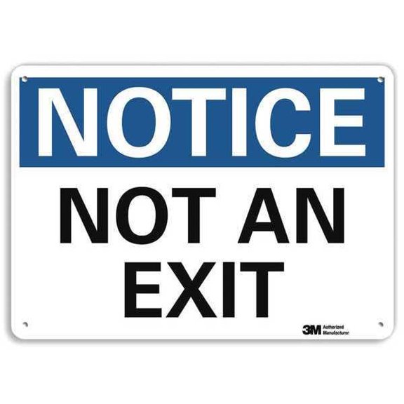 Lyle Notice Sign,7 in x 10 in,Aluminum U5-1430-RA_10X7