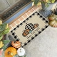 thumbnail image 2 of Happy Fall Y''all Doormat Fall Buffalo Check Plaid Pumpkin Door Mats Autumn Farmhouse Rugs Entrance Low Profile Non Slip Floor Mat for Home Kitchen Patio in/Outdoor Decor 17x29 in (Black), 2 of 6