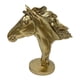 thumbnail image 2 of Estatua de cabeza de caballo, figura artística, regalo, obra de arte decorativa creativa, escultura animal Oro 218x95x22cm, 2 of 8
