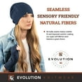 thumbnail image 6 of Wool Cable Knit Beanie Hat for Men or Women - Super Soft Merino Wool - Made in The USA - Navy Blue, 6 of 7