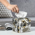 thumbnail image 6 of Lsque Tulips Flowers Printed Tissue Box Cover Holder, Facial Paper Organizer Dispenser,Square with Bottom Belt, PVC Leather Decorative Organizer, 6 of 8
