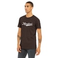 thumbnail image 2 of Daxton Adult Unisex Tshirt Maryland Script with Vertical on the Back, Brown White, XS, 2 of 3