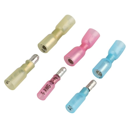 connectors wire heat shrink crimp connector splice waterproof butt automotive terminal kit insulated awg marin 100pcs boat cable