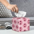 thumbnail image 6 of Sikiie Pig Nose Leather Tissue Box Cover Square, tissue box holder, Tissue Box with Bottom Belt-5.2”x5.2”x5.2”, 6 of 7