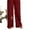 Red, variant on Women's Pants Elegant Letter Wide Leg Green XS (2)