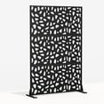thumbnail image 7 of 72"x47" Outdoor Privacy Screen with Stand Dean Metal Balcony Decorative Screen,Black, 7 of 7