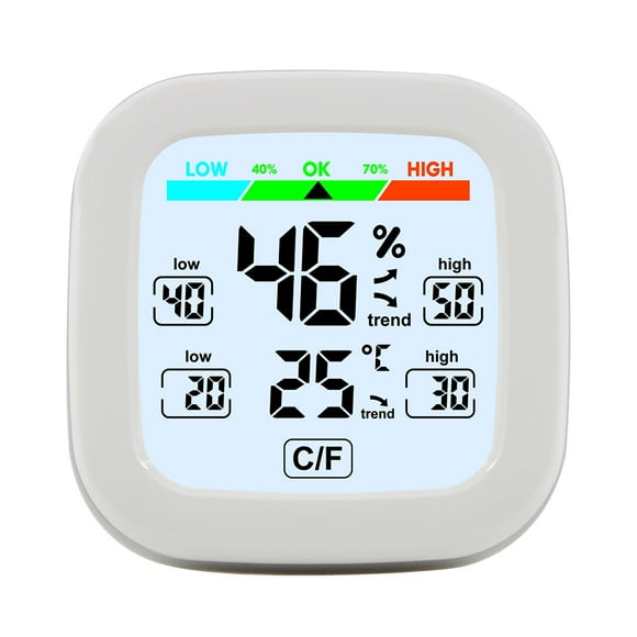 Humidity Gauge Indoor Thermometer Digital Indoor Humidity Sensor Room Thermometer with Temperature Humidity Monitor, Accurate Hygrometer Thermometer Meter for Home Greenhouse Wine Cellar