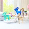 thumbnail image 2 of WYZCTTD Crystal Goat Figurine, Glass Ram Standing Statue, Collectible Mountain Goat Animal Paperweight for Home Office Tabletop Decor, 2 of 6