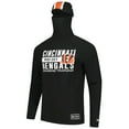 thumbnail image 2 of Men's New Era Black Cincinnati Bengals Functional Fandom Balaclava Helmet Stripe Tri-Blend Hoodie, 2 of 5