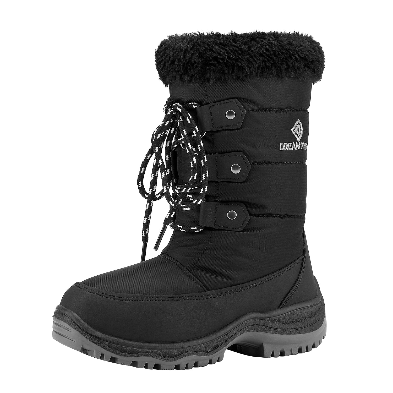 DREAM PAIRS Nordic Boys Girls Beige White Knee High Waterproof Winter Snow Boots Size 13 M US Little Kid