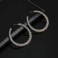 thumbnail image 5 of Women earring girl stud ear drop hoop rhinestone big circle simple big circle gold loop----04 gold--Product code 83390 04 gold, 5 of 5
