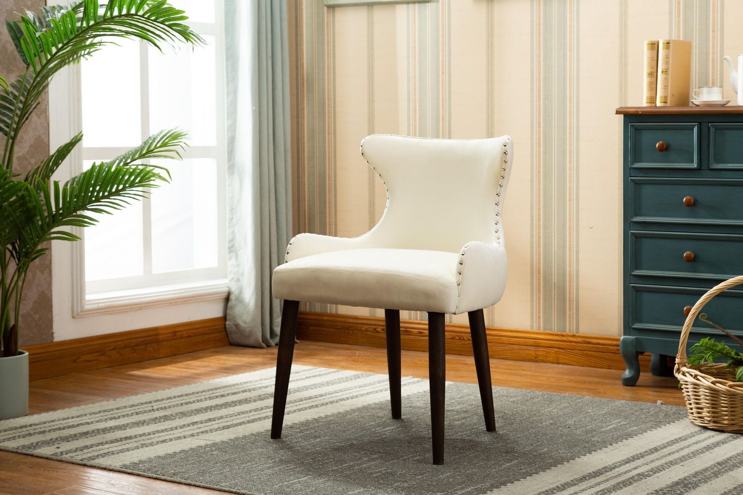 CORA  SET OF TWO ACCENT CHAIRS-BEIGE
