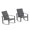 Black, variant on Flash Furniture Brazos Outdoor Rocking Chairs with Flex Comfort Material Brown 2/Pack